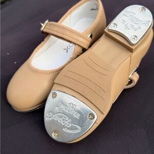 Capezio Beige Girls Tap Dance Shoes